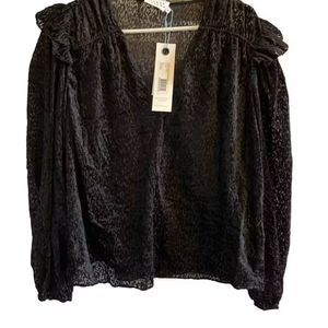 TANYA TAYLOR Lucy Devore Pullover Top Size L